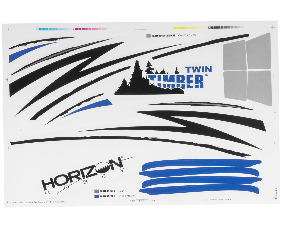 E-flite Twin Timber Decal Set