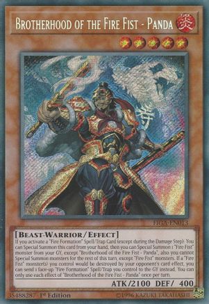 Brotherhood of the Fire Fist - Panda (FIGA-EN013) Secret Rare - 1st Ed