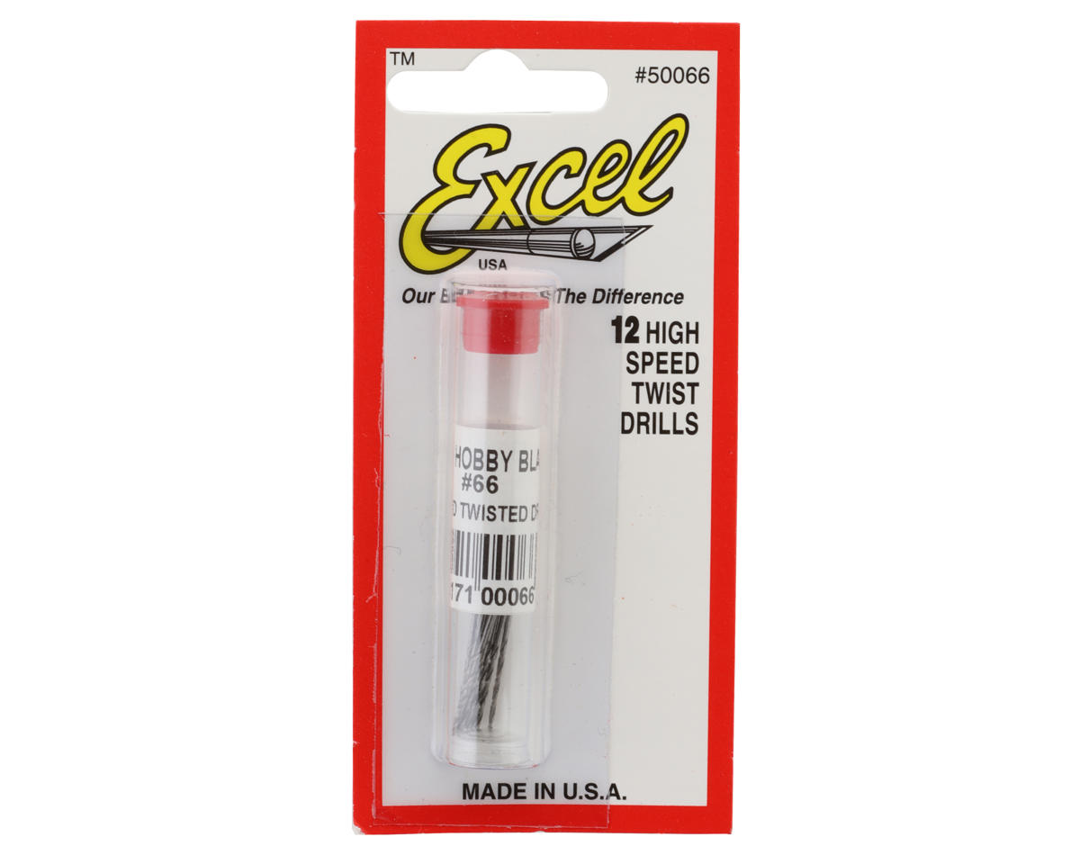 Excel High-Speed Twist Drill Bit Set (12) (#66)