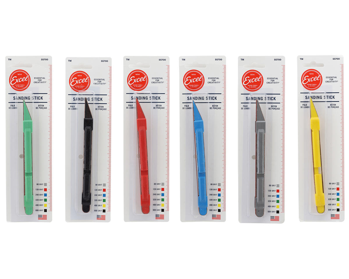 Excel Sanding Stick Assortment (6) w/Belts