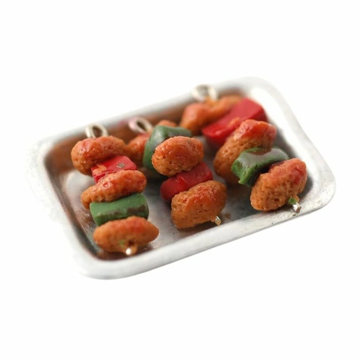Pork Kebabs On Tray