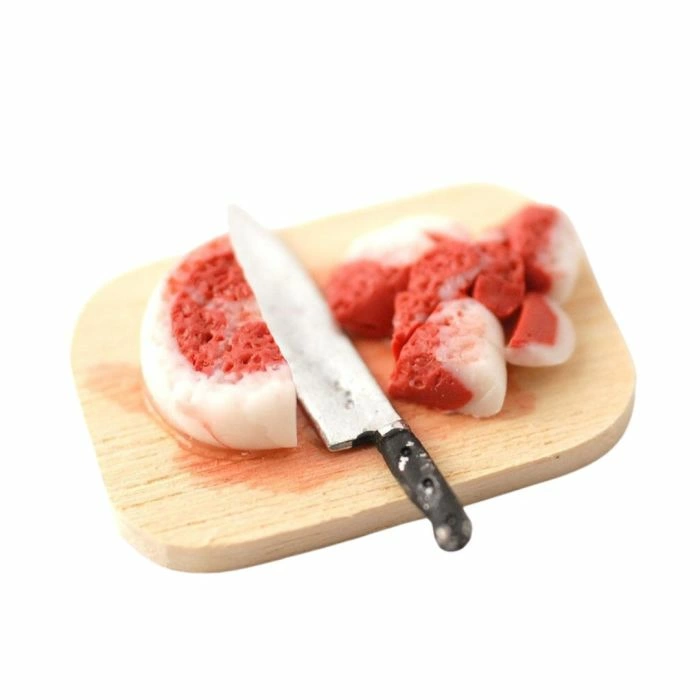 Chopping Board with Raw Meat