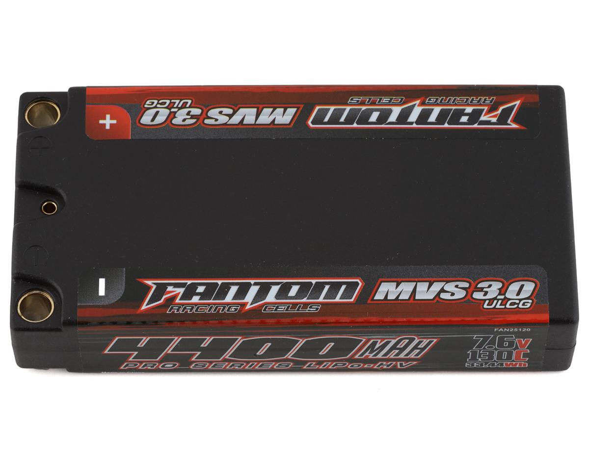 Fantom Pro HV MVS 3.0 ULCG Shorty 2S LiPo 130C Battery (7.6/4400mAh) w/5mm Bullets