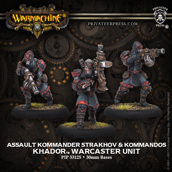 Warmachine: Khador - Assault Kommander Strakov and Kommandos, Warcaste