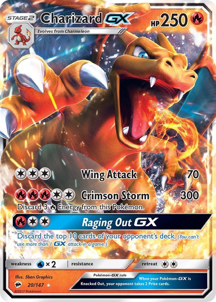 Charizard GX - 020/147 (SM:BUS) Ultra Rare - Near Mint Holofoil