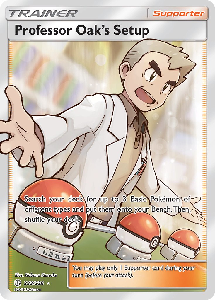 Professor Oak's Setup (Full Art) - 233/236 (CEC) Ultra Rare - Near Min