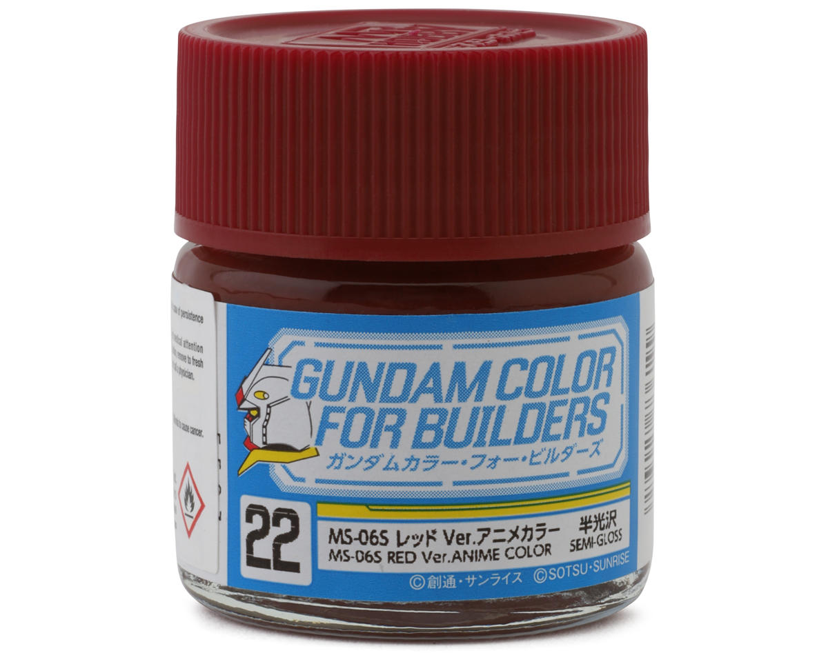 GSI Creos Mr. Hobby "Gundam Color" Acrylic paint (MS-06S Gundam Red) (10ml) (Semi Gloss)