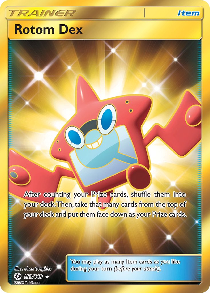 Rotom Dex (Secret) - 159/149 (SM01) Secret Rare - Near Mint Holofoil