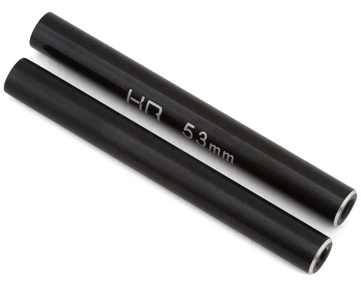 Hot Racing Aluminum Standoff Post Link (Black) (4) (3x6x53mm)