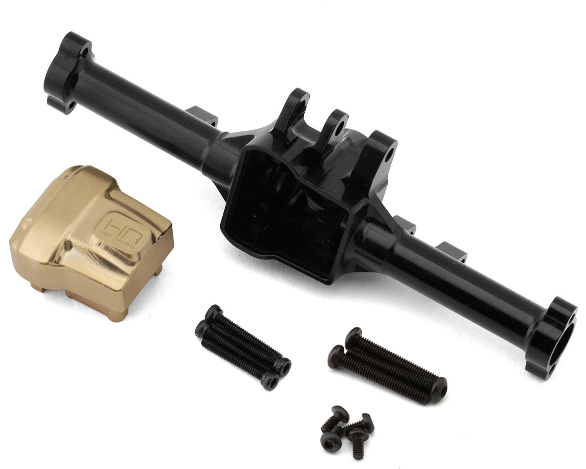 Hot Racing Aluminum Rear Axle & Brass Differential Cover for Traxxas TRX-4M