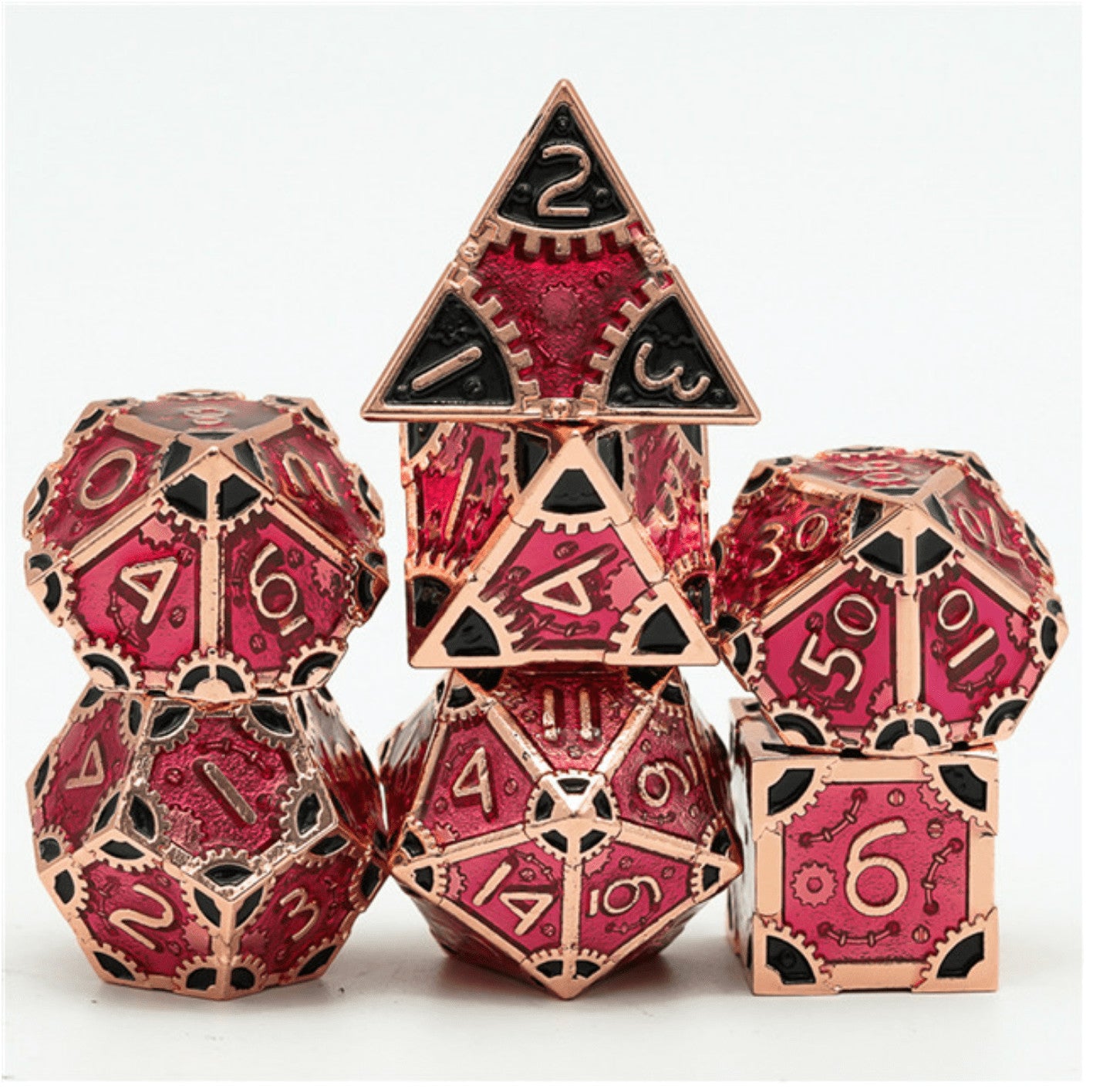 SteamPunk Bloody Queen RPG Metal Dice Set