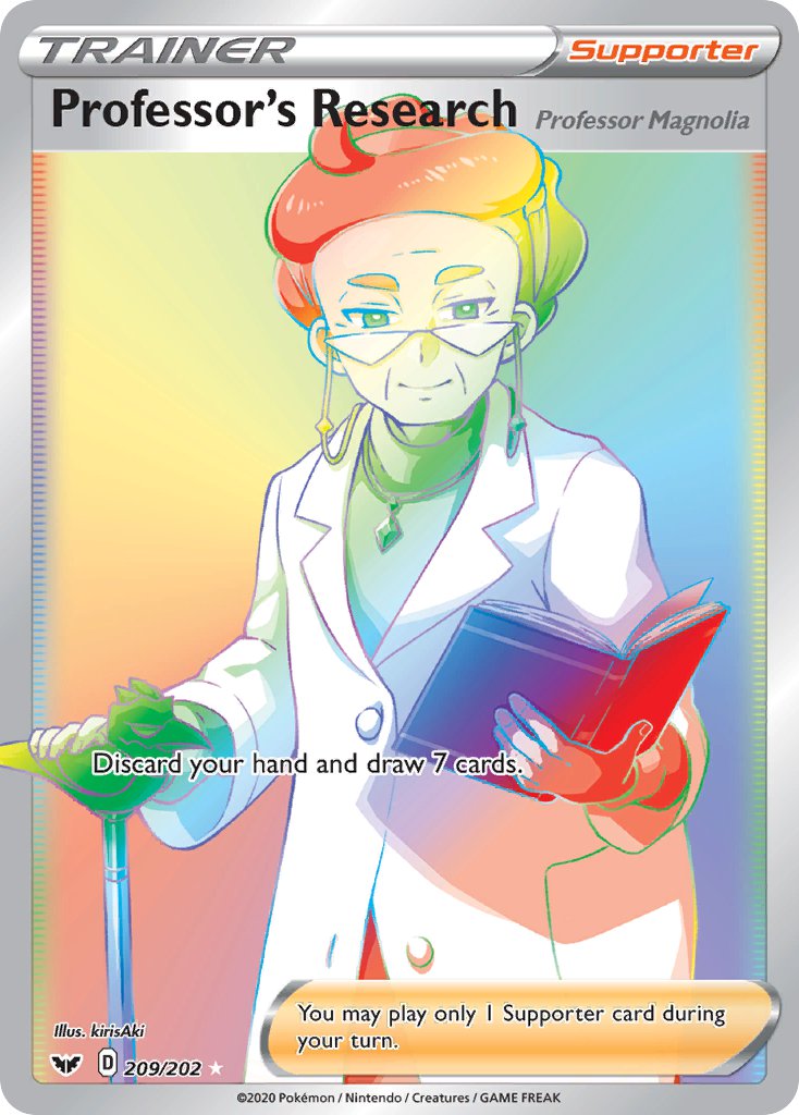 Professor's Research (Secret) - 209/202 (SWSH01) Secret Rare - Near Mi