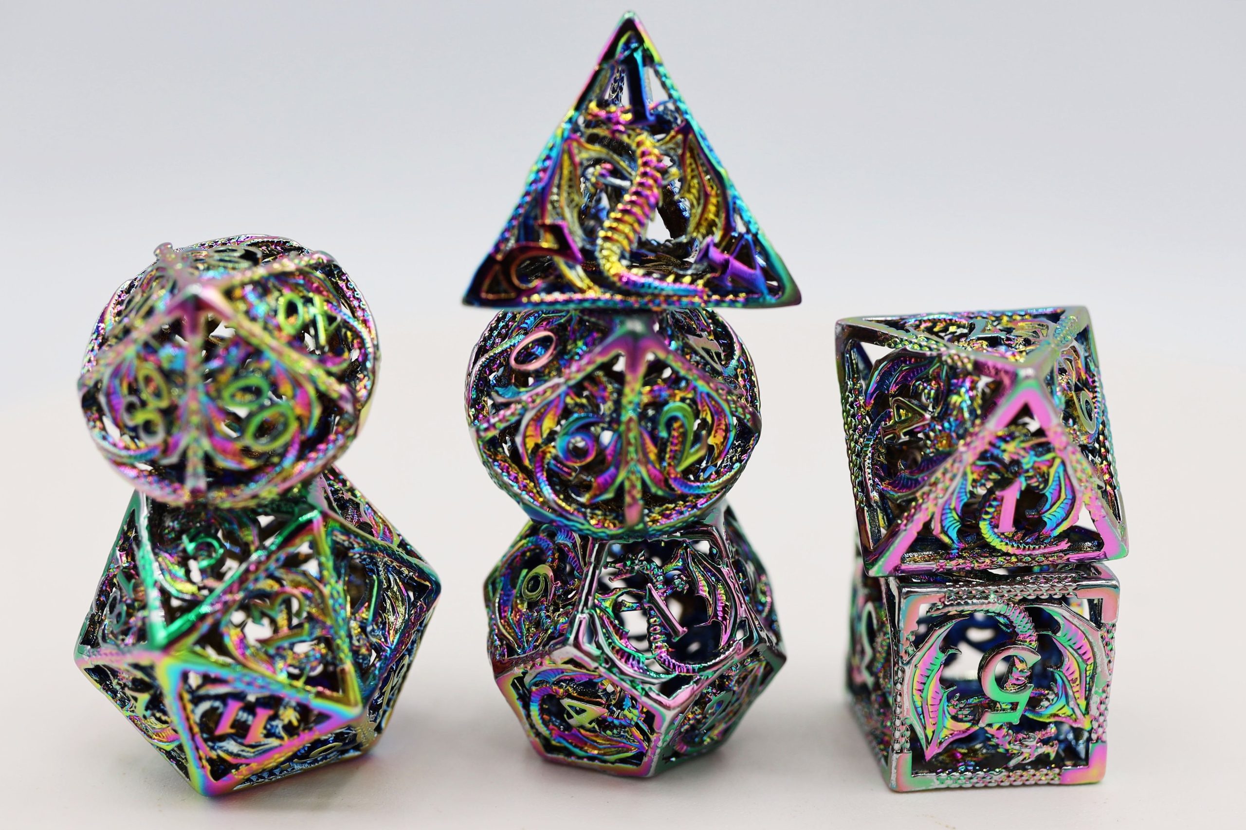 Hollow Mystic Dragon RPG Metal Dice Set