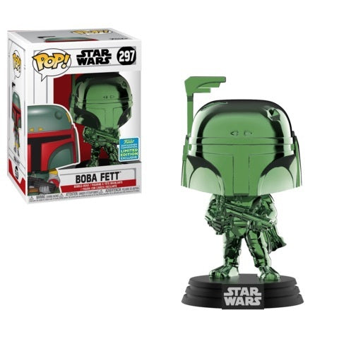 POP Figure: Star Wars #0297 - Boba Fett (Green Chrome) (2019 Summer Co