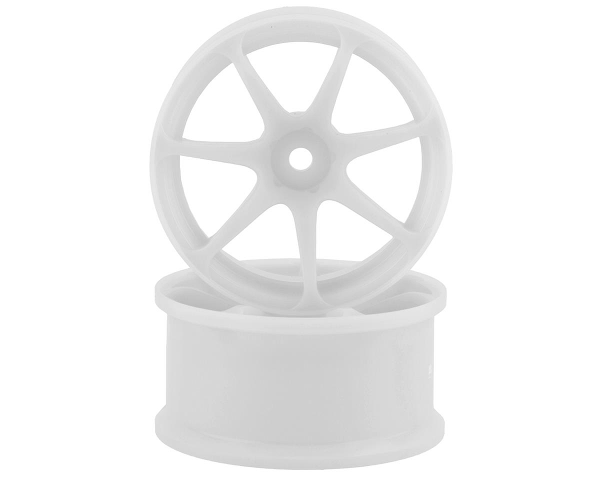 Integra AVS Model T7 Super High Traction Drift Wheels (White) (2) (6mm Offset) w/12mm Hex