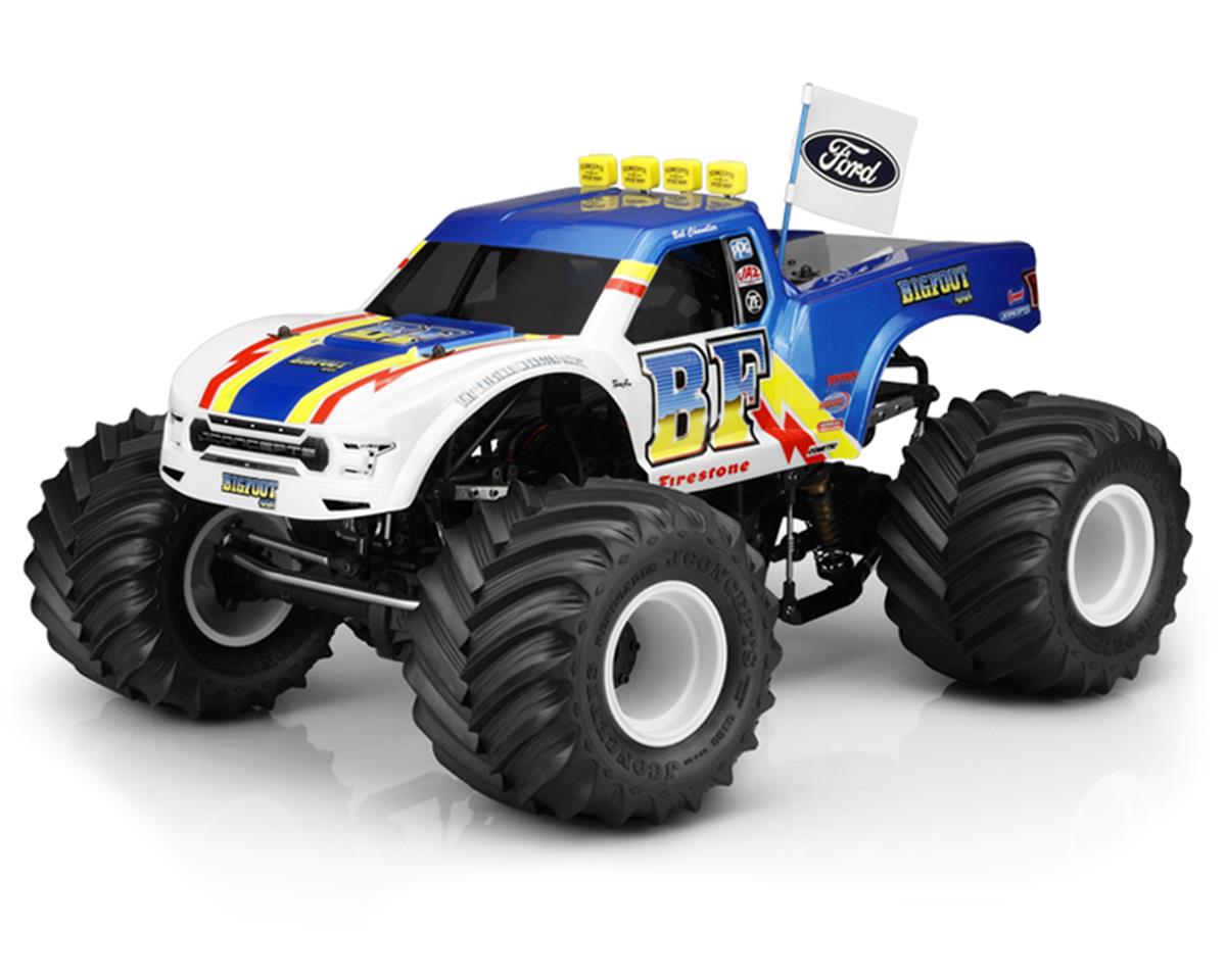 JConcepts 2020 Ford Raptor "BIGFOOT" Power Logo Monster Truck Body (Clear) (12.5")