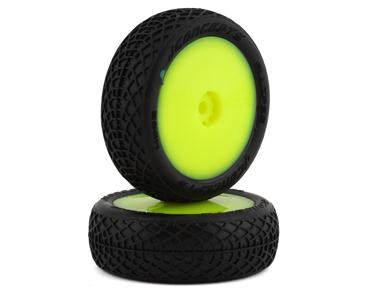 JConcepts Mini-B Ellipse Pre-Mounted Front Tires (Yellow) (2) (Green)