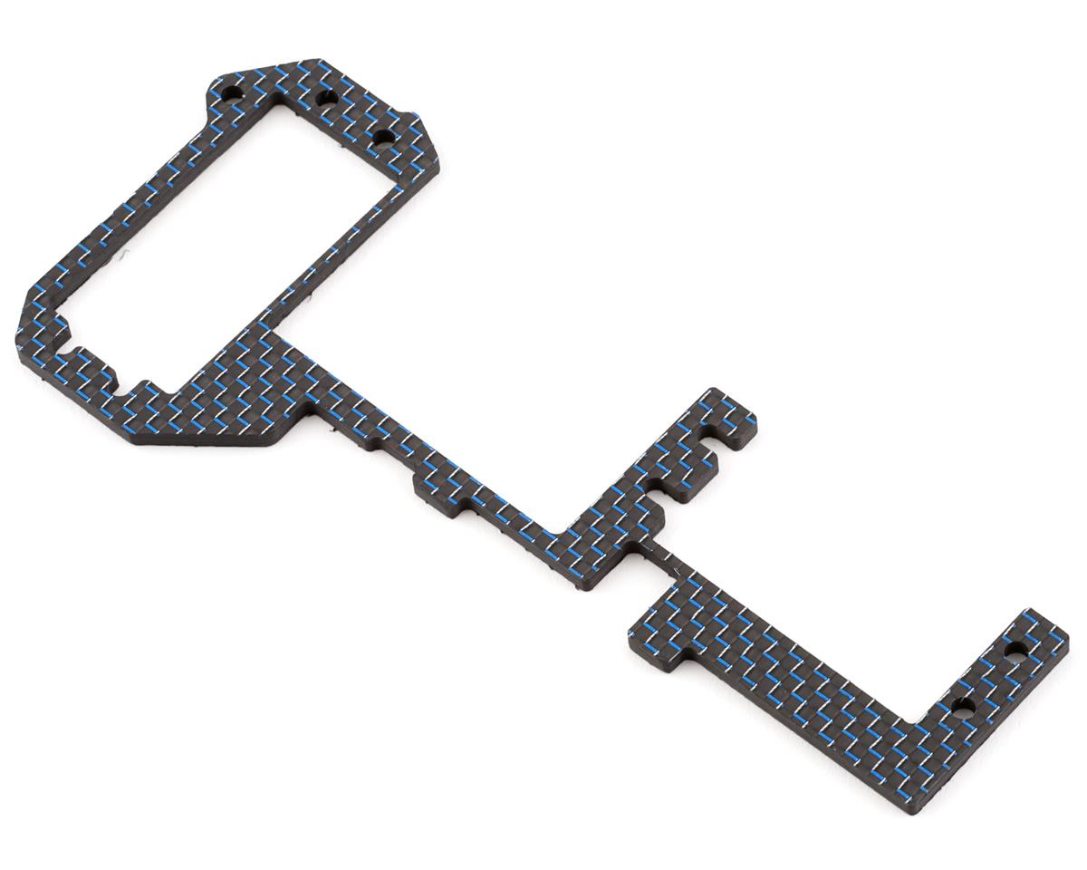 J&T Bearing Co. D819 "Silk Weave" Carbon Fiber Radio Tray Stiffener (Blue)