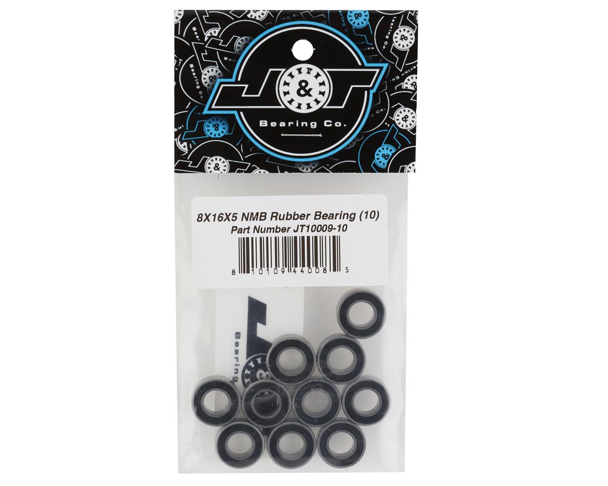 J&T Bearing Co. 8x16x5mm NMB Rubber Sealed Bearing (10)