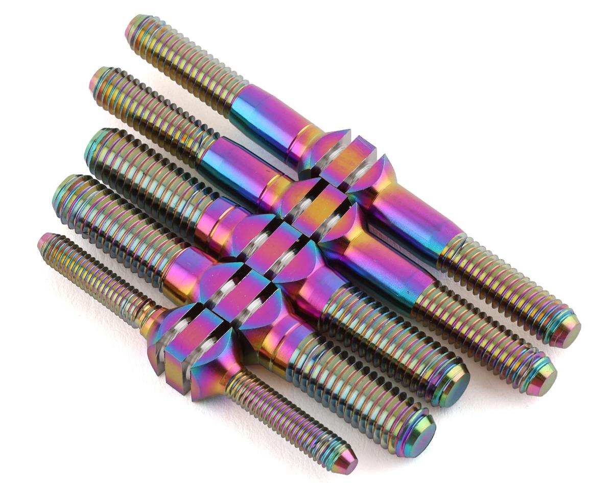 J&T Bearing Co. Mugen MBX8/MBX8R Titanium "Milled" Turnbuckle Kit (Oil Slick)