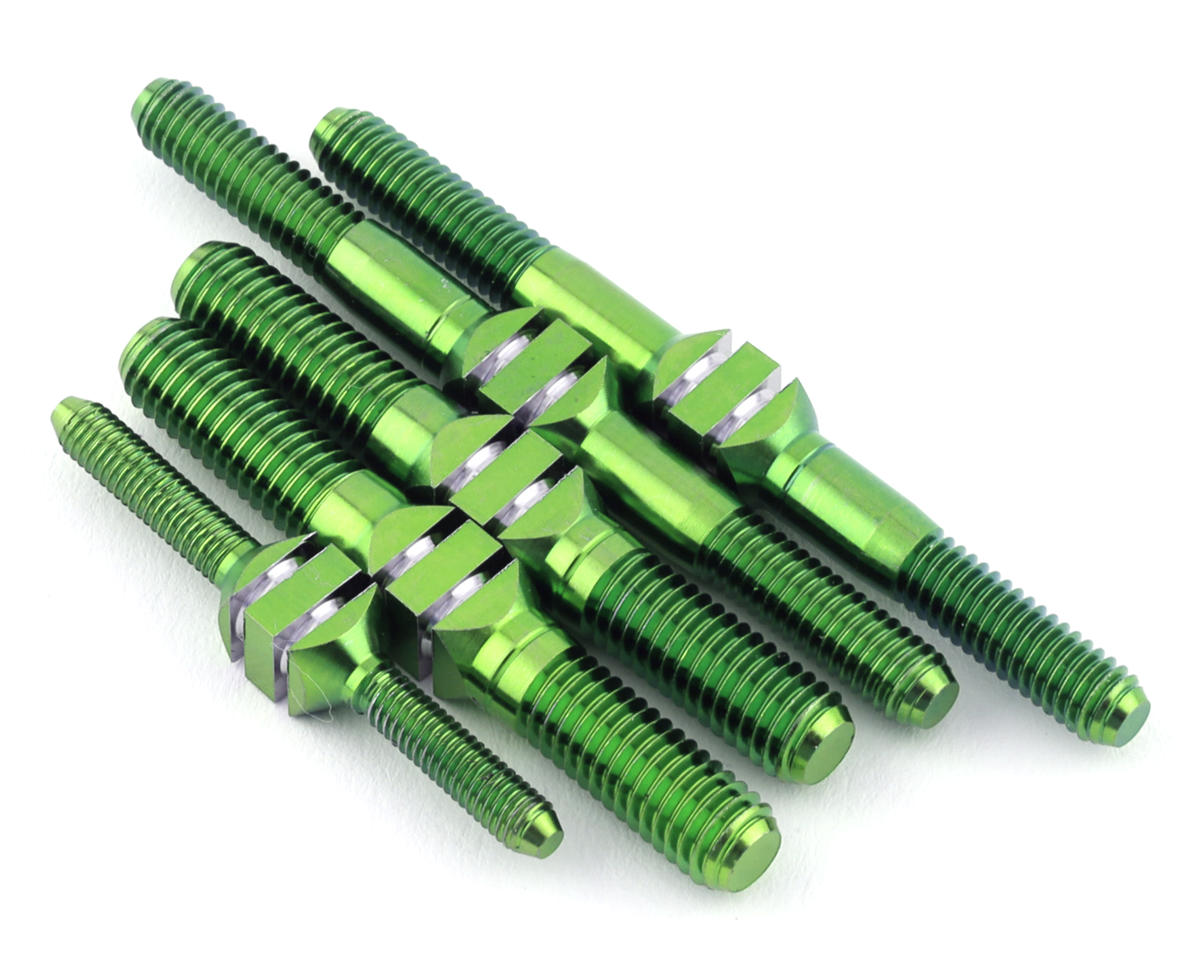 J&T Bearing Co. Associated RC8B4.1/RC8B4.1e Titanium "Milled" Turnbuckle (Green)