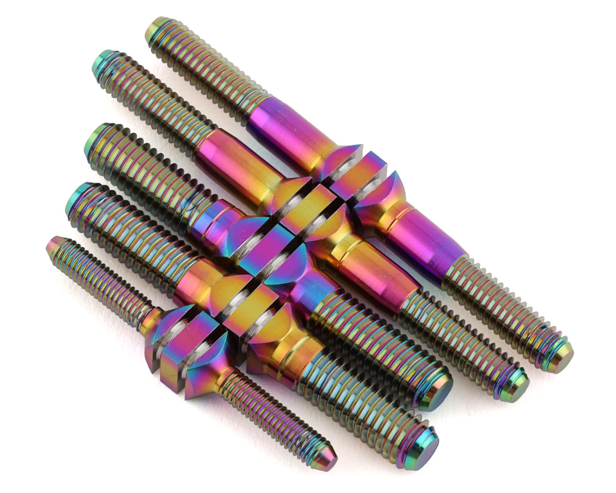 J&T Bearing Co. Associated RC8B4.1/RC8B4.1e Titanium "Milled" Turnbuckle Kit (Oil Slick)