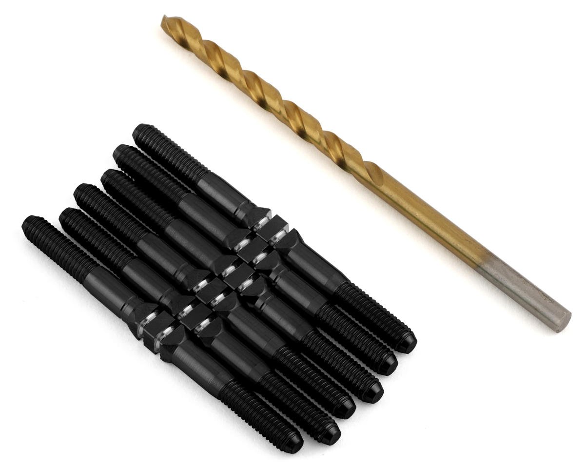 J&T Bearing Co. Associated B6.4/B7 Titanium "Milled" XD Turnbuckle Kit (Black)