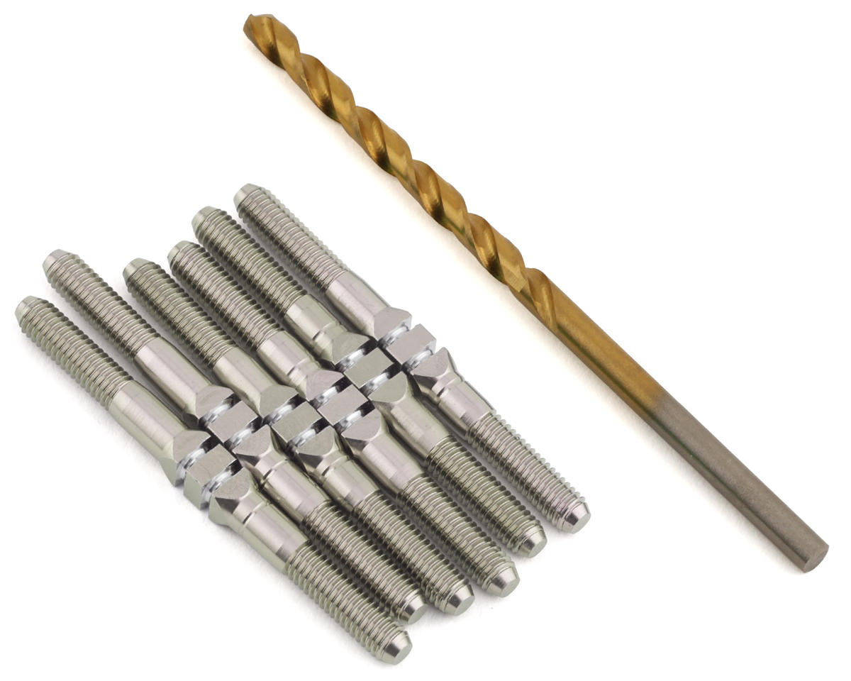 J&T Bearing Co. Associated B74.1/B74.2 Titanium "Milled" XD Turnbuckle Kit (Natural)