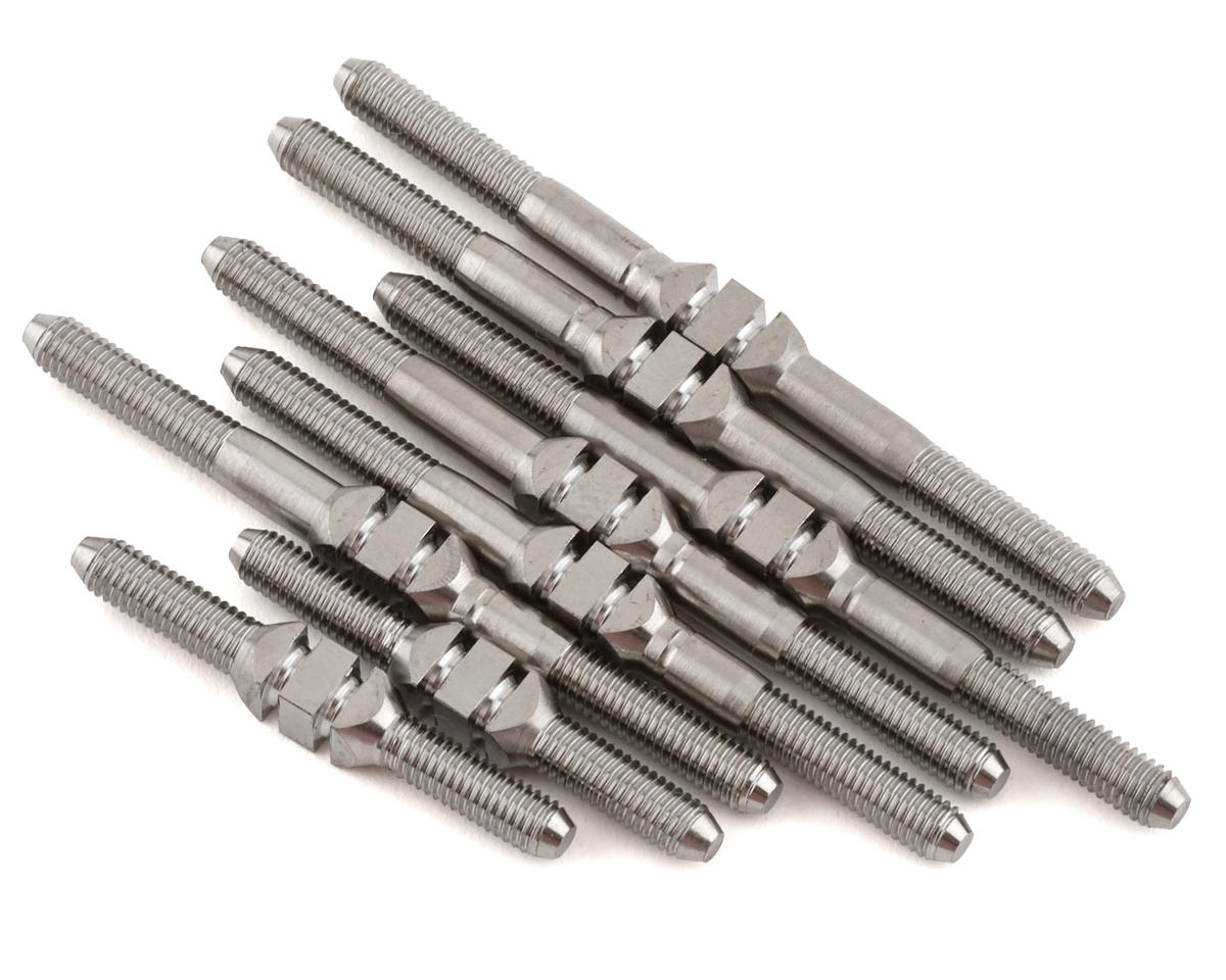 J&T Bearing Co. Associated DR10 Titanium "Milled" XD Turnbuckle Kit (Natural)