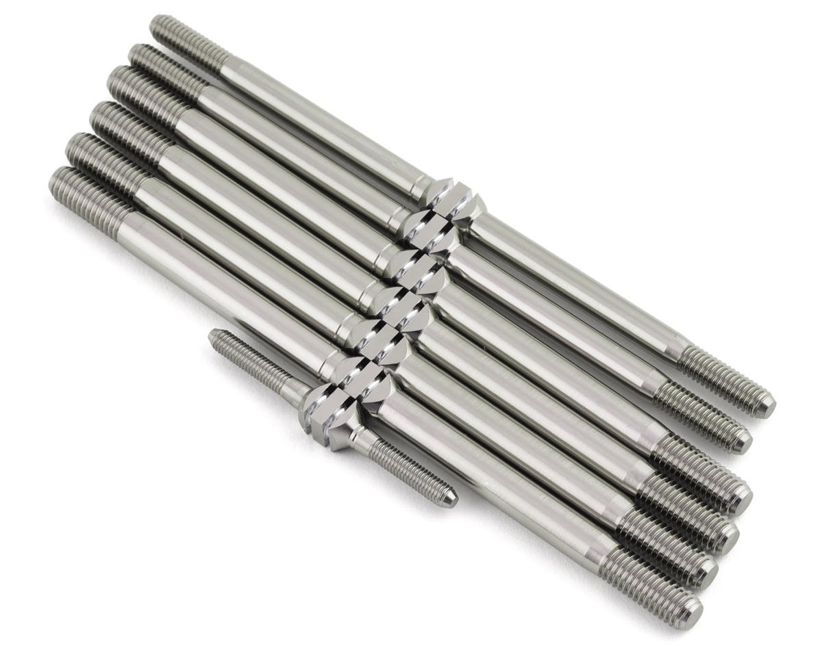 J&T Bearing Co. Tekno NT48/ET48 2.0 Titanium "Milled" Turnbuckle Kit (Natural)