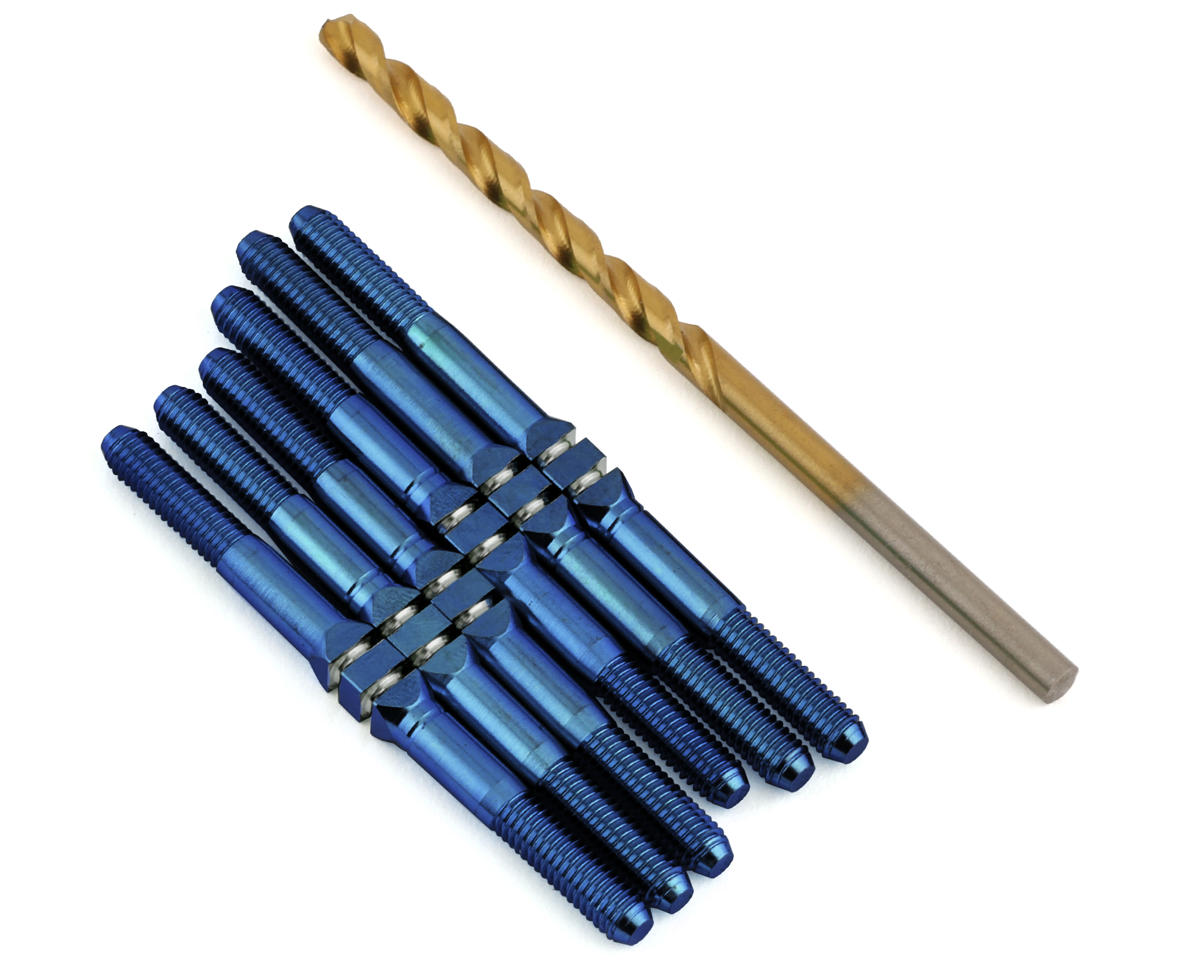 J&T Bearing Co. TLR 22 5.0 Titanium "Milled" XD Turnbuckle Kit (Blue)