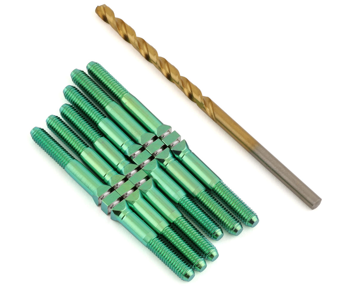 J&T Bearing Co. TLR 22 5.0 Titanium "Milled" XD Turnbuckle Kit (Green)