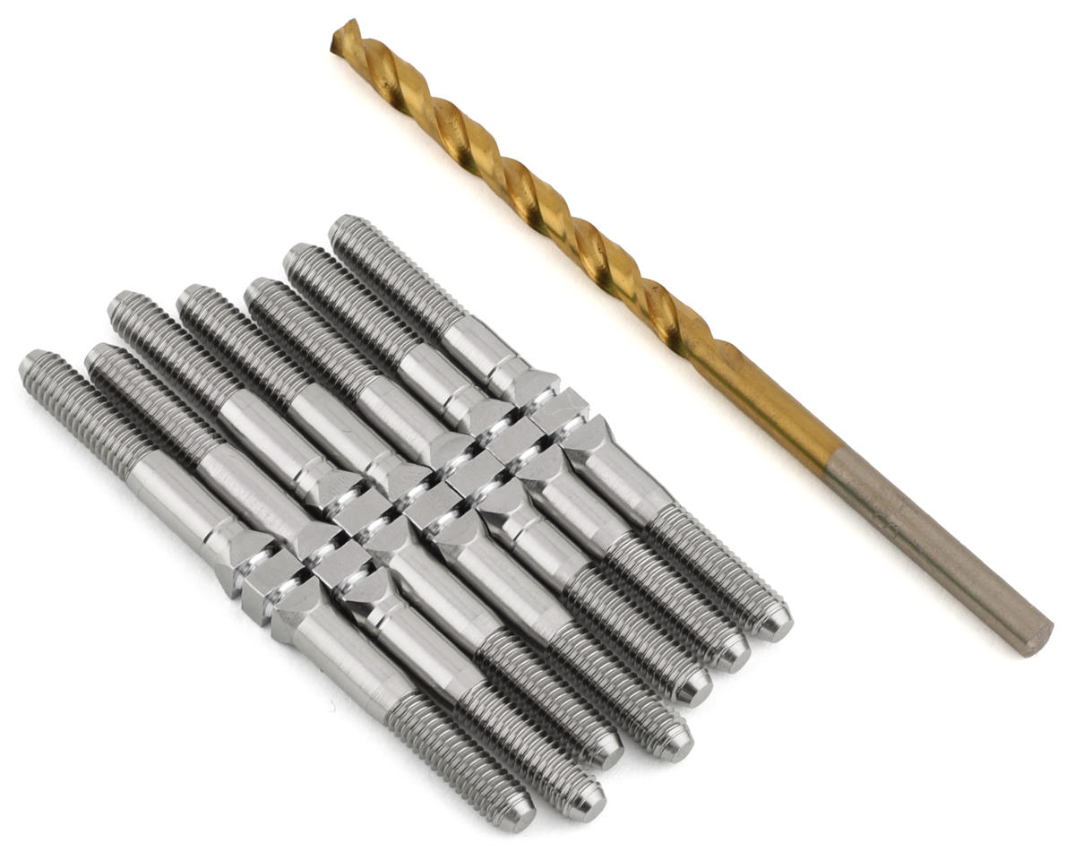 J&T Bearing Co. TLR 22X-4 Titanium "Milled" XD Turnbuckle Kit (Natural)