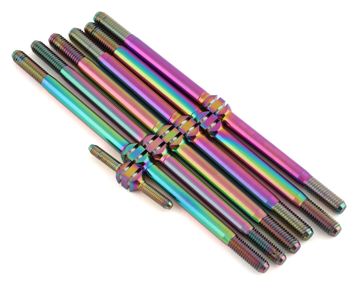 J&T Bearing Co. TLR 8IGHT-XT Titanium "Milled" Turnbuckle (Oil Slick)