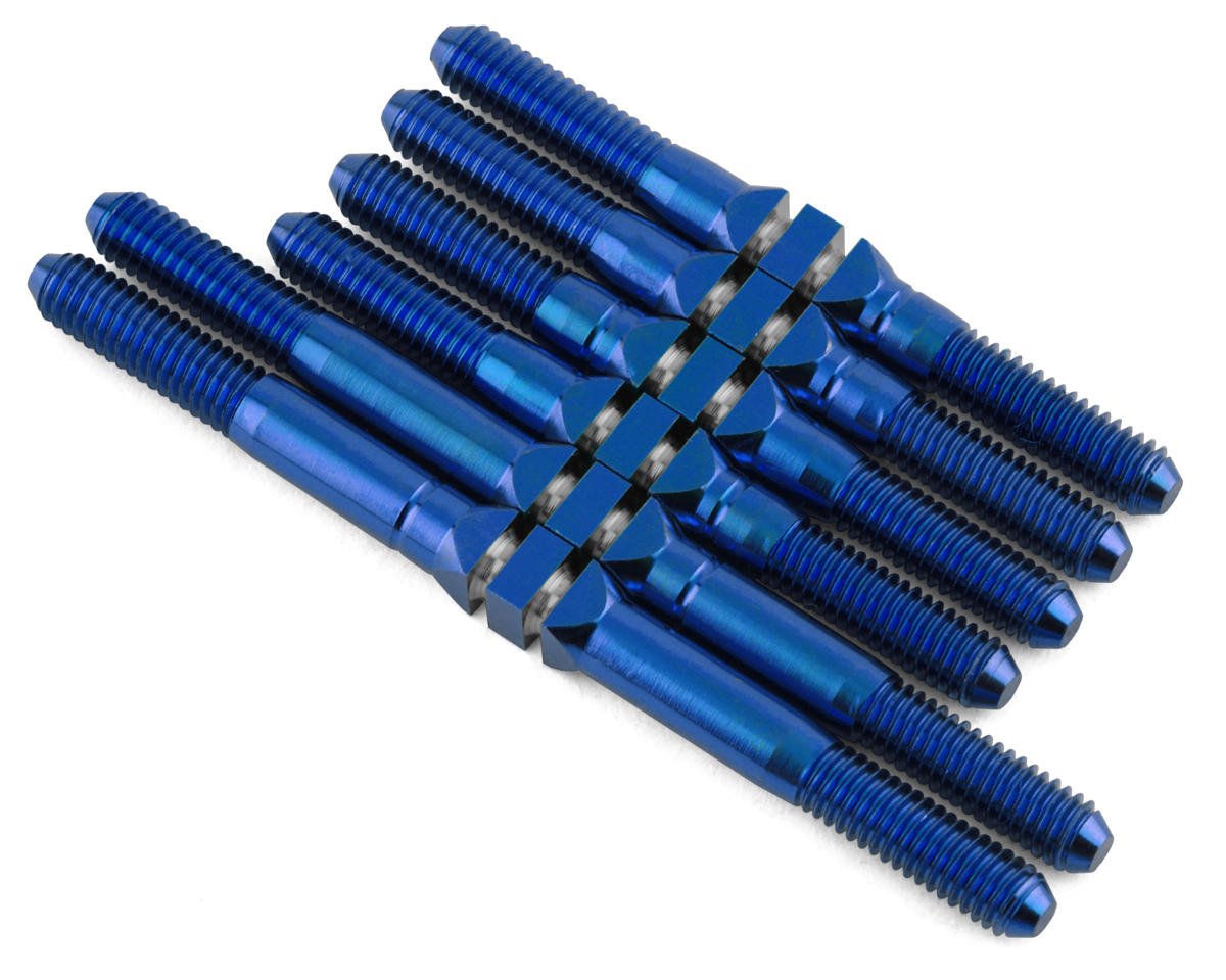 J&T Bearing Co. Tekno EB410.2 Titanium "Milled'' XD Turnbuckle Kit (Blue) (6)