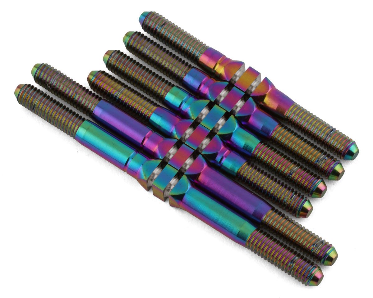 J&T Bearing Co. Tekno EB410.2 Titanium "Milled'' XD Turnbuckle Kit (Oil Slick) (6)