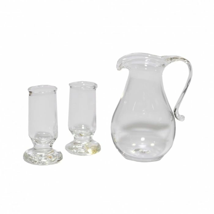 Glass Pitcher with 2 Glasses