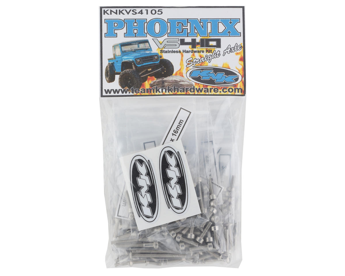 Team KNK VS410 Phoenix Stainless Hardware Kit (Straight Axle)