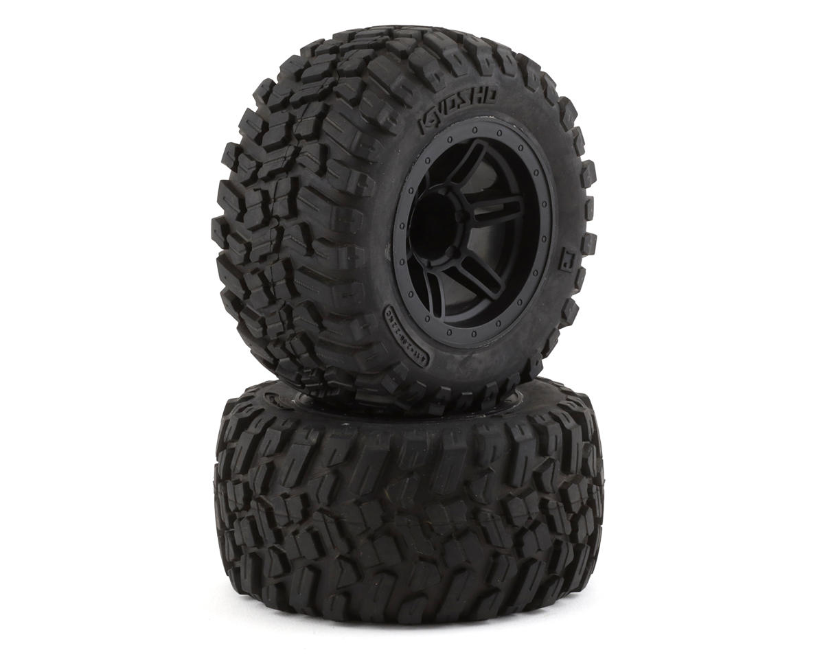 Kyosho Rage 2.0 Pre-Mounted Tire w/Black Wheel (2)