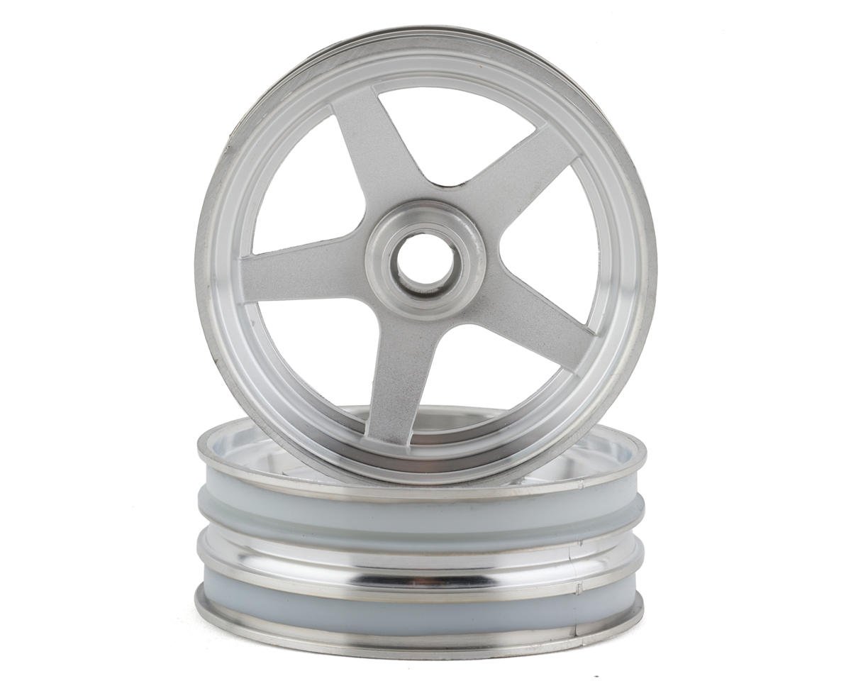 Kyosho 5-Spoke Front Wheel (Satin Chrome) (2) (2014 Beetle)