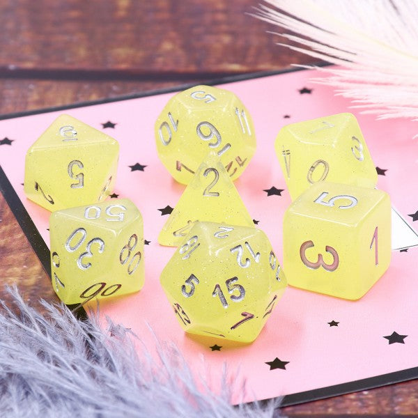 HDTG-03: Translucent Glitter - Yellow Poly Set (7)
