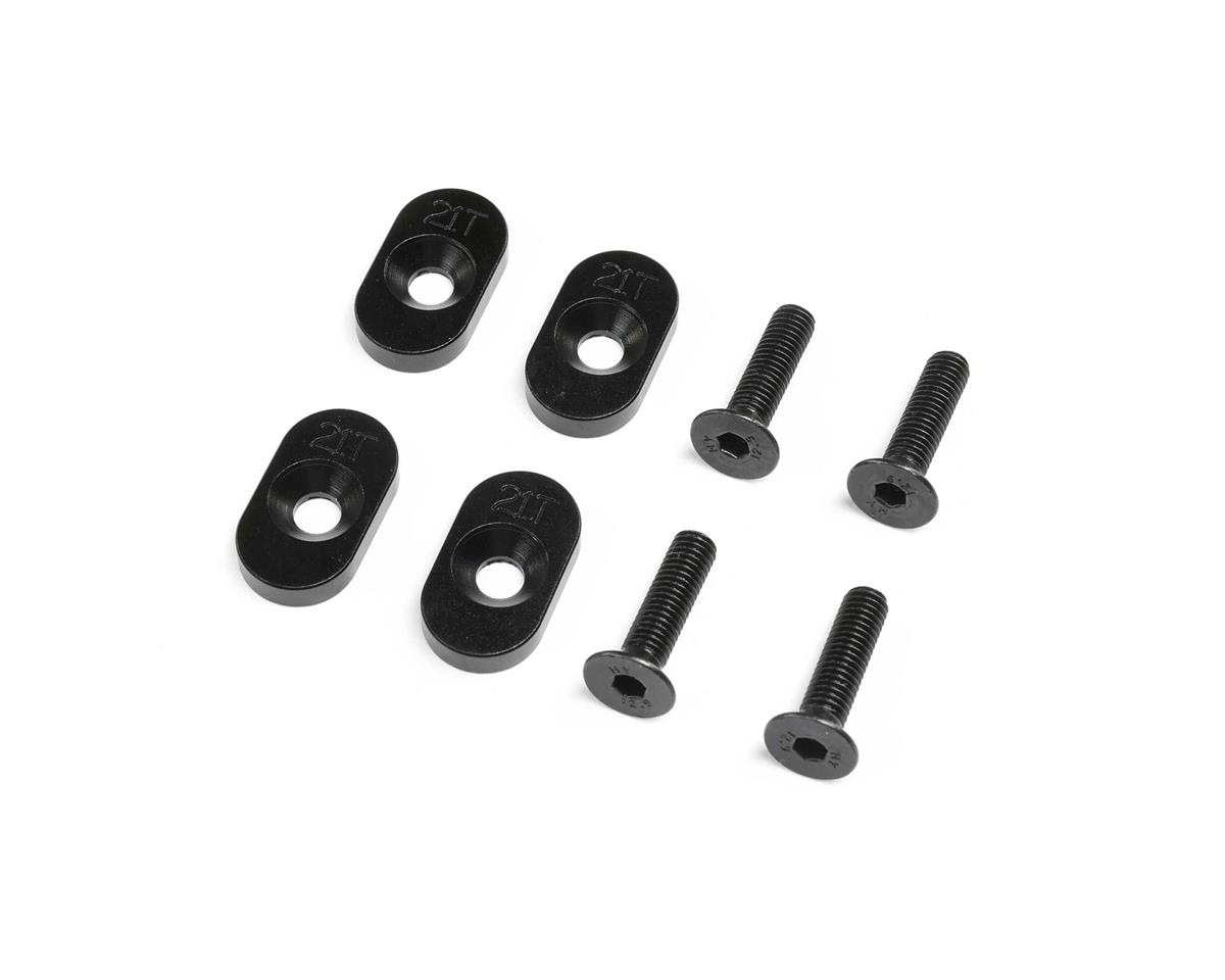 Losi DBXL 2.0 21T Engine Mount Insert & Screws (Black) (4)