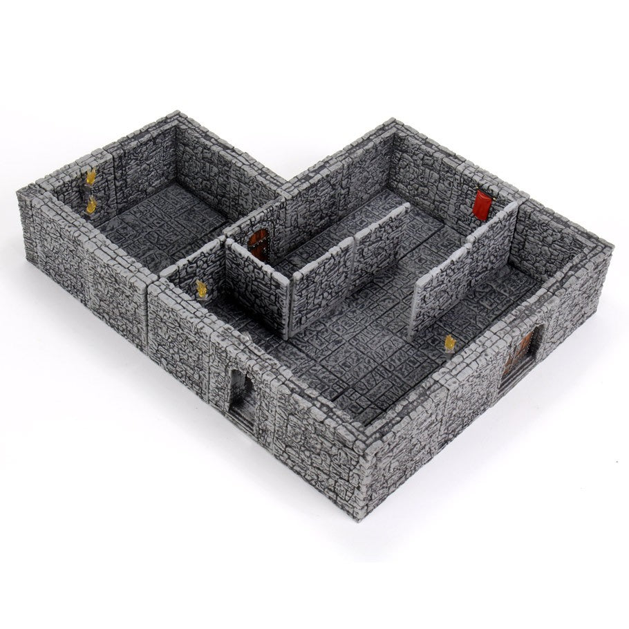 WizKids 4D Tiles: WarLock Tiles - Dungeon Tiles 2 - Stone Wall Expansi
