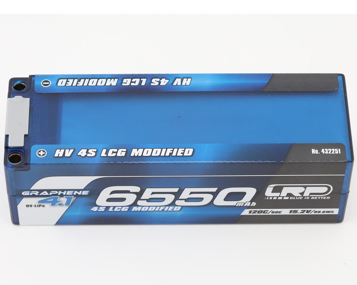 LRP 4S 60C Graphene HV LCG LiPo Battery (15.2V/6550mAh) w/5mm Connector (EFRA Approved)