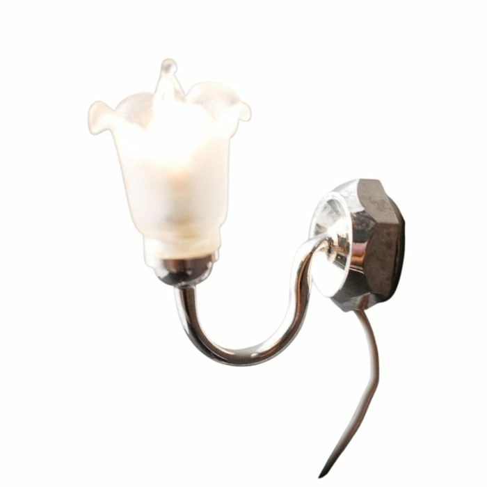 Silver Single Tulip Wall Light