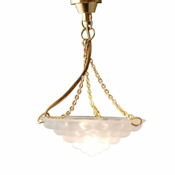 Hanging Lamp with Beaded Shade