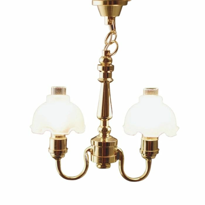 2 Upturned Fluted Chandelier