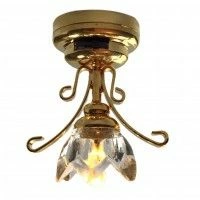 Clear Lily Ceiling Battery Light