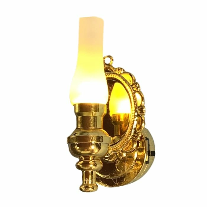 Brass Oil Lamp Battery Wall Light with Sconce