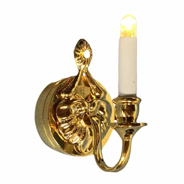 Ornate Candle Battery Wall Light